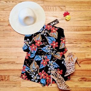 Strapless Floral Romper from INFLUENCE
